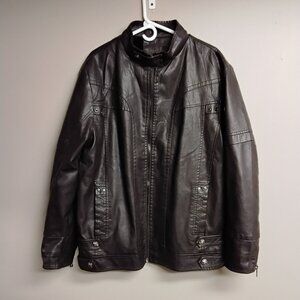 Unbranded Men's Faux Leather Jacket  Size 2XL #618